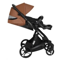 Коляска 2 В 1 IBEBE I-Stop Leather Brown Black