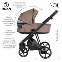 Коляска 2 В 1 ROAN Sol Cocoa