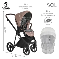 Коляска 2 В 1 ROAN Sol Cocoa