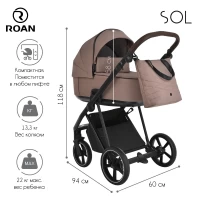 Коляска 2 В 1 ROAN Sol Lux Nikiel Black Forest