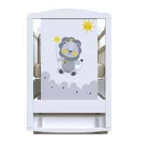 Кровать ВДК HAPPY LION маятник с ящиком Белый