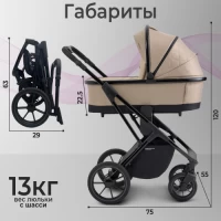 Коляска 2 в 1 SBL Massimo Beige
