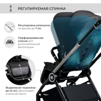 Коляска 2 в 1 Sweet Baby Elegante Chrome Black
