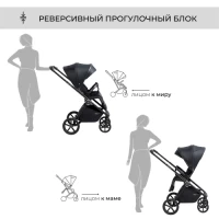 Коляска 2 в 1 Sweet Baby Elegante Chrome Black