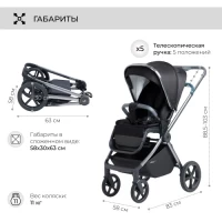 Коляска 2 в 1 Sweet Baby Elegante BRD Black
