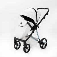 Коляска 2 в 1 Adamex  Quantum SuperStar Q-STAR137 Белая экокожа