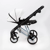 Коляска 2 в 1 Adamex  Quantum SuperStar Q-STAR137 Белая экокожа
