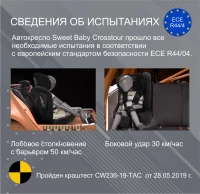 Автокресло Sweet Baby Crosstour Isofix 0-36 кг Black