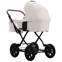 Коляска 2в1 Bebetto AQUARIUS PRO Арт 01 Белая кожа