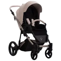 Коляска 2 в 1 Bebetto LOREN SAND Арт 01 Св.бежевая кожа