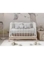 Детская кроватка Incanto Luna с маятником белый/бук Арт Luna