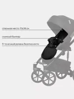 Коляска 2 в 1 Riko Basic Ozon черно-зеленый Арт 02