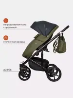 Коляска 2 в 1 Riko Basic Ozon черно-зеленый Арт 02