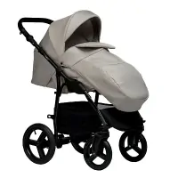 Коляска 2 в 1 Indigo IMPULSE ECO бежевая кожа+бежевый Арт ie 02