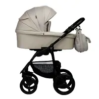 Коляска 2 в 1 Indigo IMPULSE ECO бежевая кожа+бежевый Арт ie 02