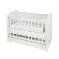 Детская кроватка БИ 43.2 Baby Sleep-1" маятник поперечный ваниль