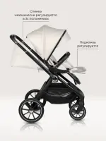 Коляска 3 в 1 для новорожденных Farfello Belleza 2024 серый