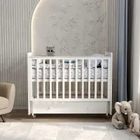Детская кроватка Antemi Classic Sleep c ящиком маятником Капучино Арт НИК 22к