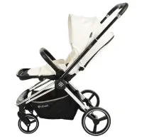 Коляска 2 в 1 Labala Raiz хром White