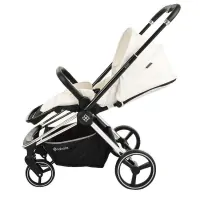 Коляска 2 в 1 Labala Raiz хром White