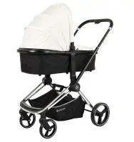 Коляска 2 в 1 Labala Raiz хром White