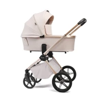 Коляска 2 В 1 Peppy Monaco Plus Beige (бежевый), рама беж, шлифованный