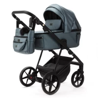 var-Коляска 2 в 1 Adamex Vasco Deluxe Голубой металлик Арт V-SM18
