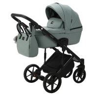var-Коляска 2 в 1 Adamex LUMI Deluxe Серо-зеленая