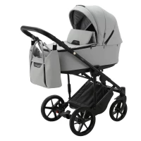 var-Коляска 2 в 1 Adamex ZICO Deluxe Тёмно - серая