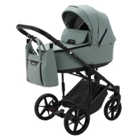 var-Коляска 2 в 1 Adamex ZICO Deluxe Серо - зеленая