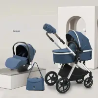 var-Коляска-трансформер 3в1 Luxmom A6 Синий
