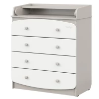 var-Комод Indigo Classic 800/4 МДФ, ЛДСП кашемир-белый