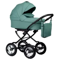 var-Коляска 2в1 Indigo BARBARA ECO Classic Be 01 шалфей кожа