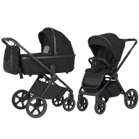 var-Коляска 2 В 1 CARRELLO Ultimo Black 2025 Sable Black Арт 6528