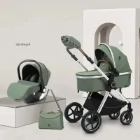 var-Коляска-трансформер 3в1 Luxmom A6 Зеленый