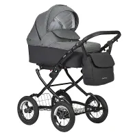 var-Коляска 2 в 1 Indigo CHARLOTTE Sity Classic 12" т.серый+св.серый Арт cs 05