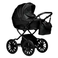 var-Коляска 2 в 1 Indigo SPECIAL Plus 14 черная кожа Арт is 03