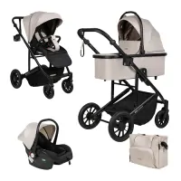 var-Коляска 3 в 1 Farfello Sola Trio Comfort Кремовый