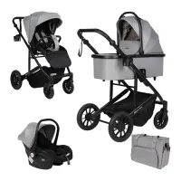 var-Коляска 3 в 1 Farfello Sola Trio Comfort серый