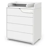 var-Комод Атон ESMEE МДФ 800-5 с органайзером Push-to-open белая аляска-белый