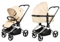 var-Коляска 2 в 1 Labala Raiz хром Beige