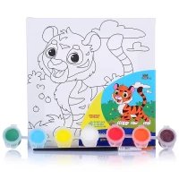 3543-xolst-s-kraskami-15x15-otvaznyi-tigrenok